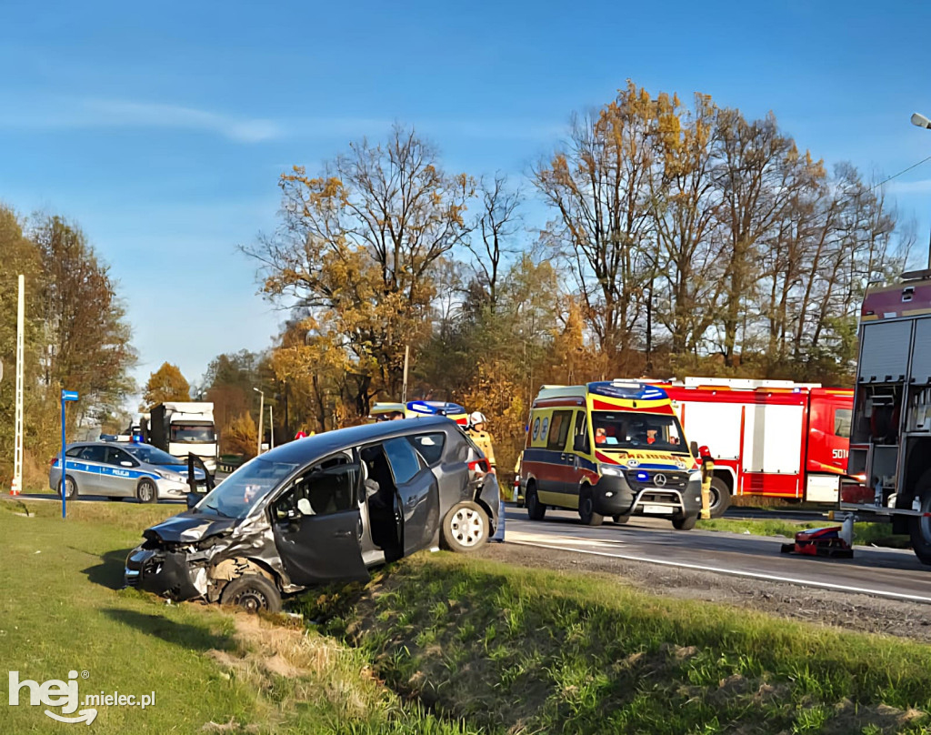 Wypadek drogowy na DW984