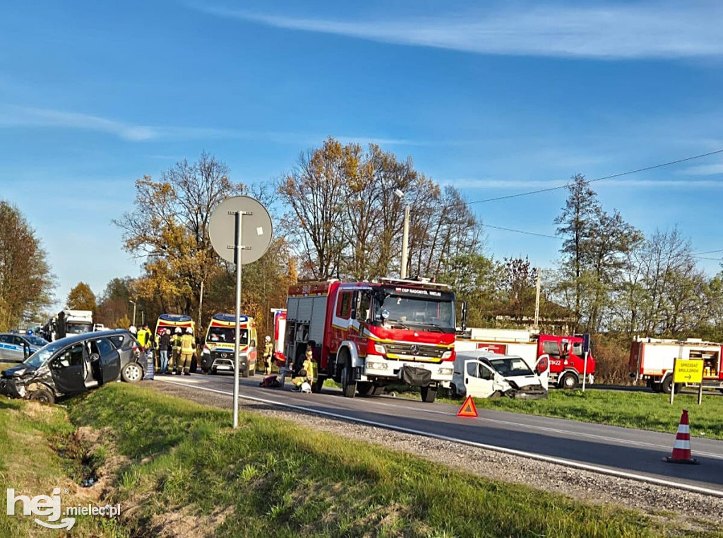 Wypadek drogowy na DW984