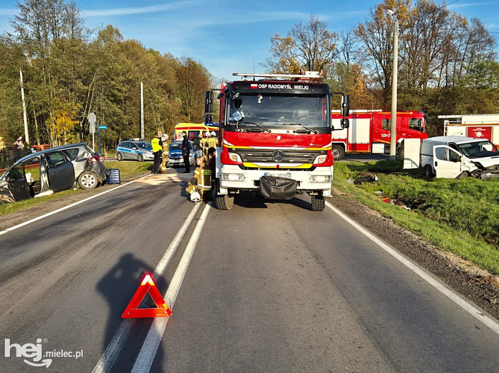 Wypadek drogowy na DW984