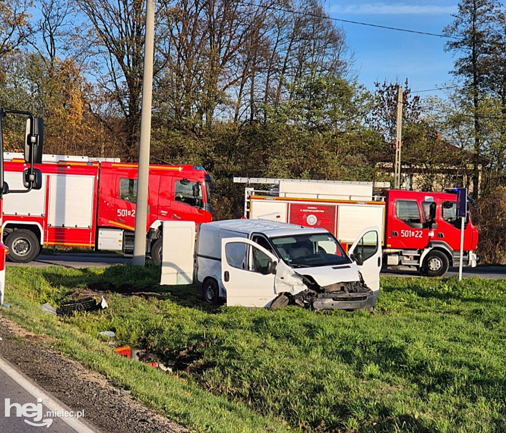 Wypadek drogowy na DW984