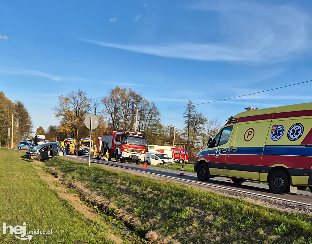 Wypadek drogowy na DW984