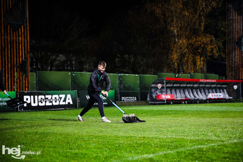 Odwołany mecz Puszcza Niepołomice - FKS Stal Mielec