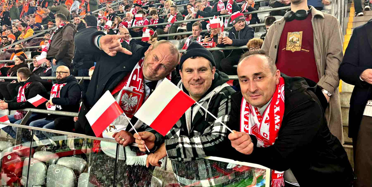 Mieleccy kibice na meczu Polska – Holandia