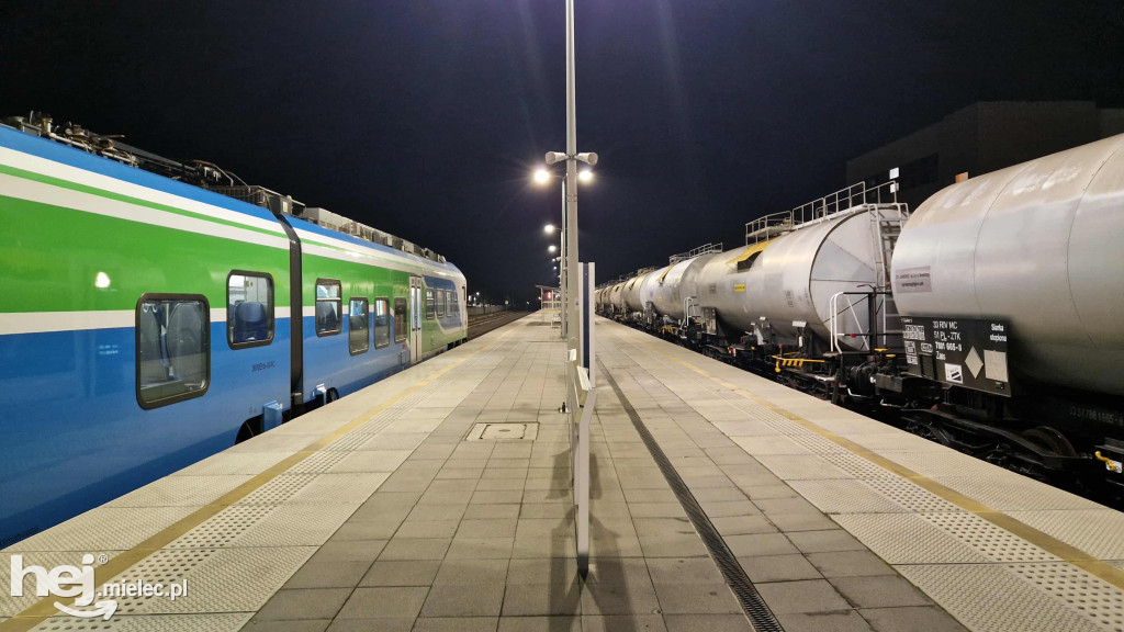 Pociąg z siarką na stacji Mielec