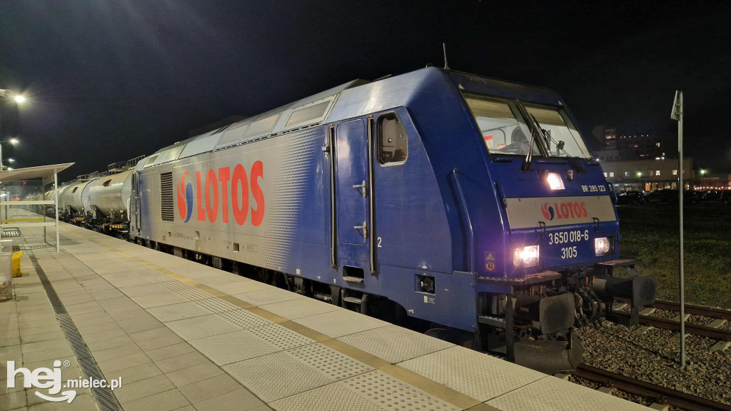 Pociąg z siarką na stacji Mielec