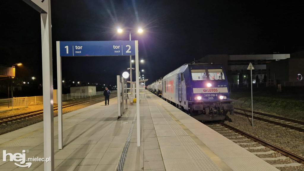 Pociąg z siarką na stacji Mielec