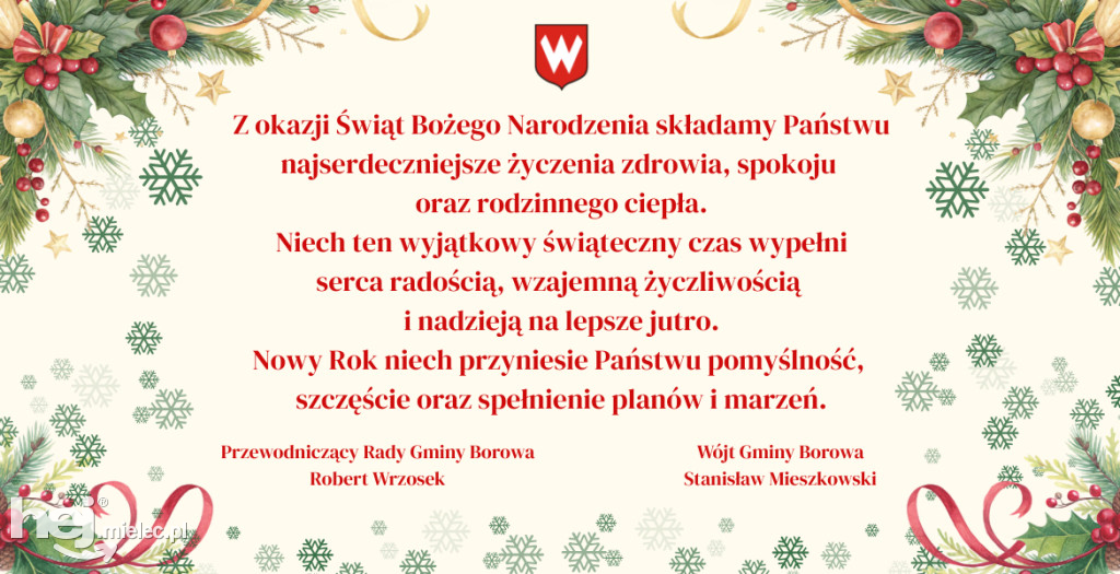 Świąteczne i noworoczne życzenia dla mielczan! Sprawdź od kogo!
