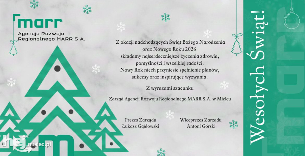 Świąteczne i noworoczne życzenia dla mielczan! Sprawdź od kogo!