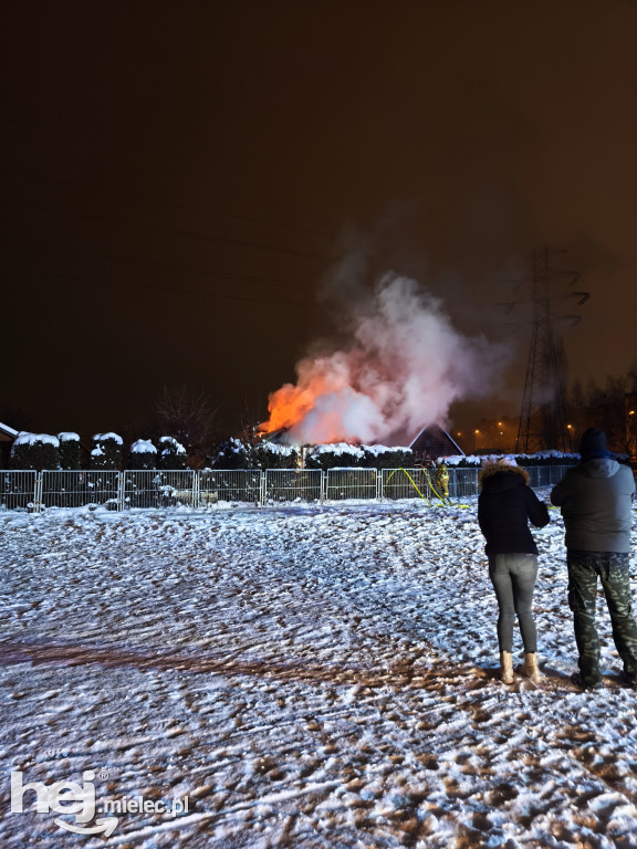 Pożar na ogrodach działkowych