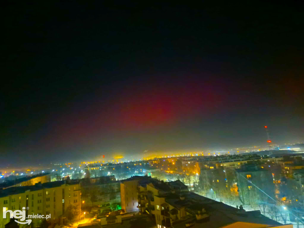 Zorza polarna nad Mielcem