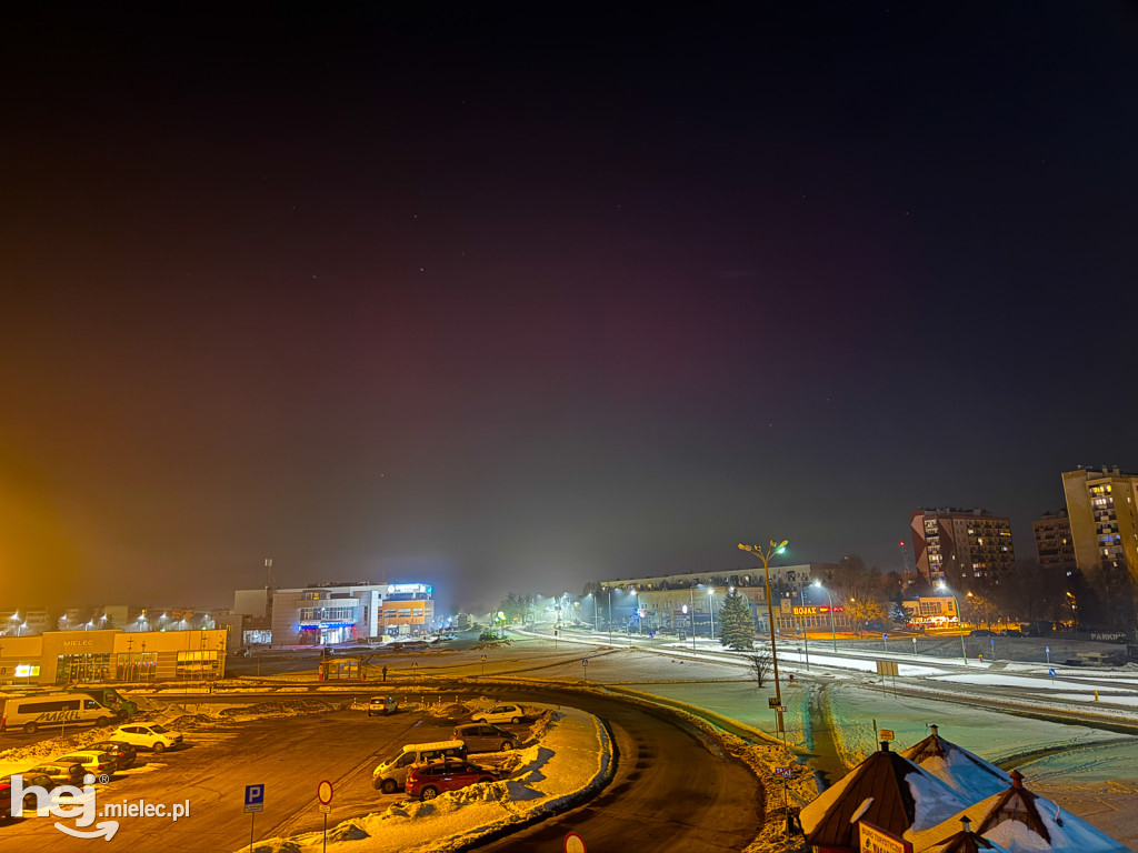 Zorza polarna nad Mielcem