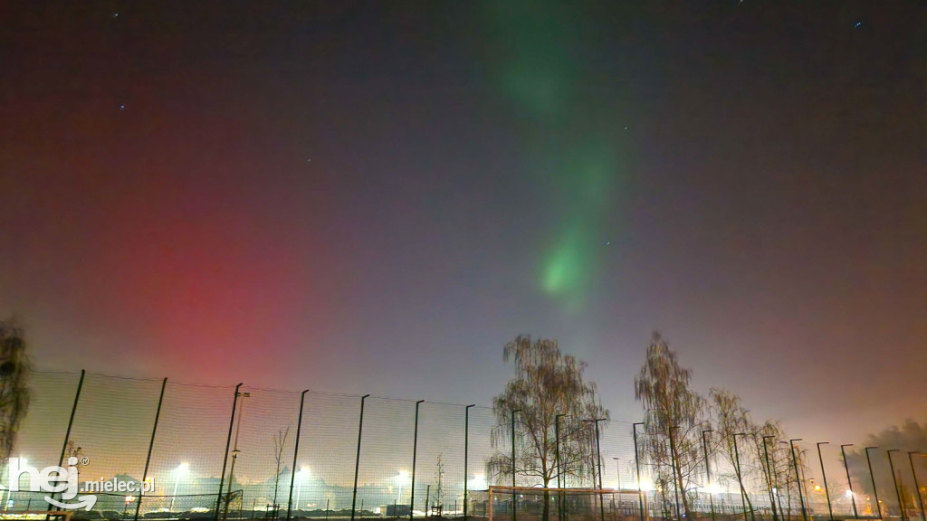 Zorza polarna nad Mielcem