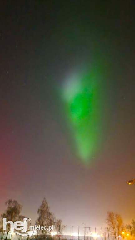Zorza polarna nad Mielcem