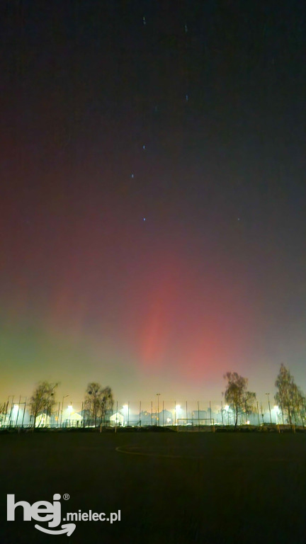 Zorza polarna nad Mielcem