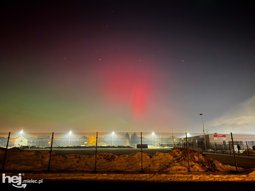 Zorza polarna nad Mielcem