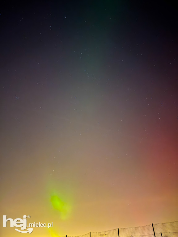Zorza polarna nad Mielcem