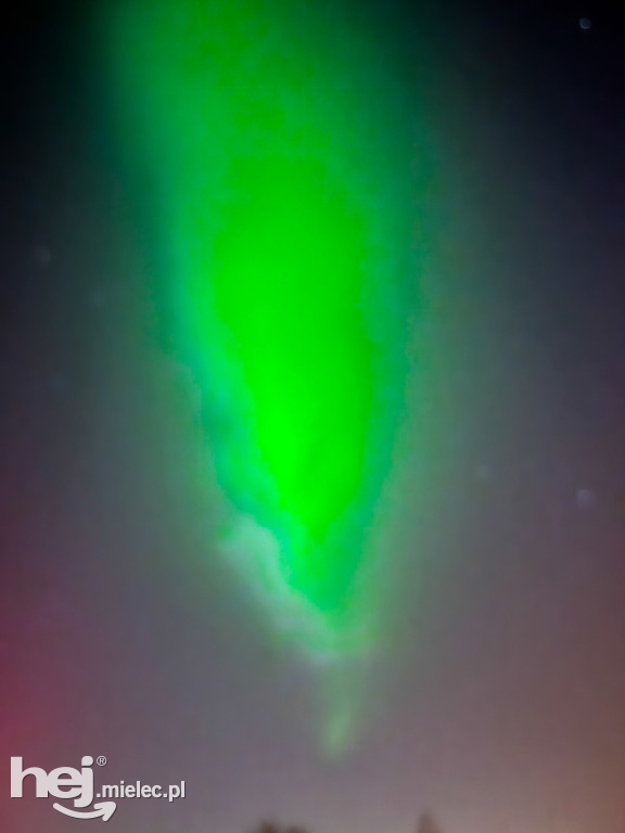 Zorza polarna nad Mielcem