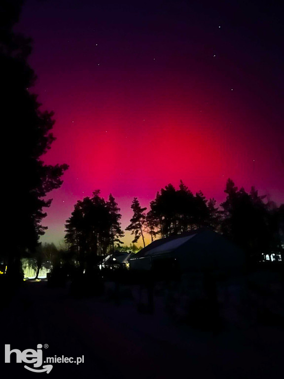 Zorza polarna nad Mielcem