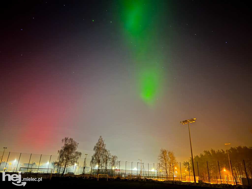 Zorza polarna nad Mielcem