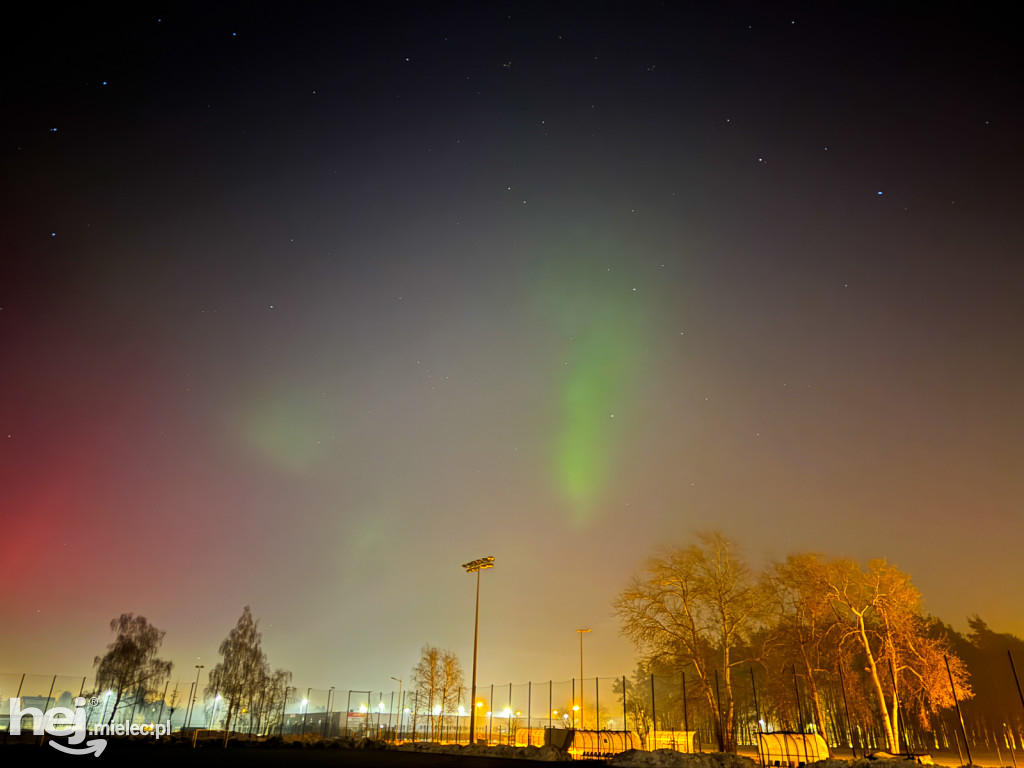 Zorza polarna nad Mielcem