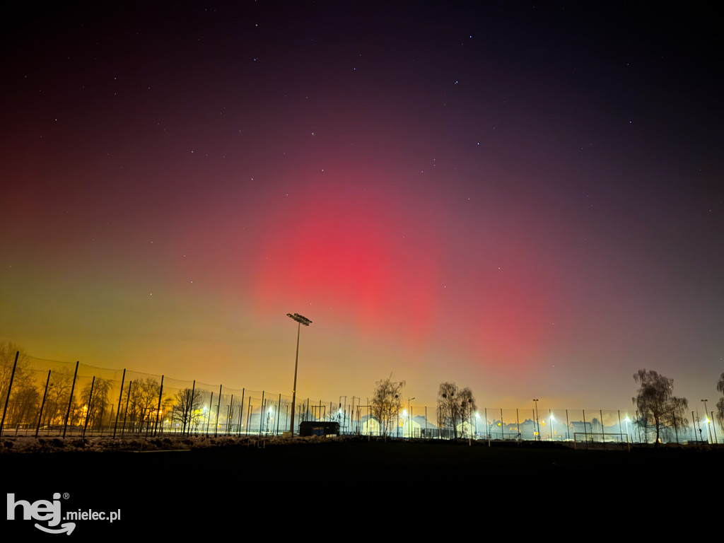 Zorza polarna nad Mielcem