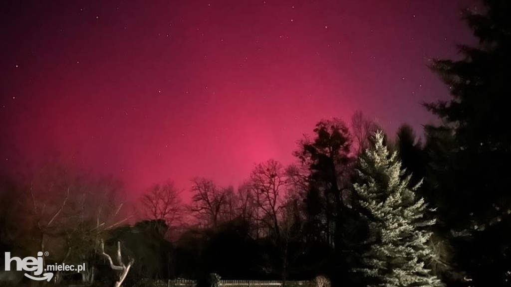 Zorza polarna nad Mielcem