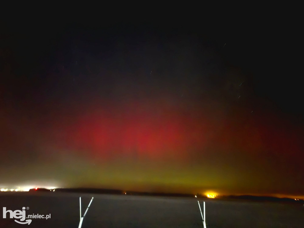 Zorza polarna nad Mielcem