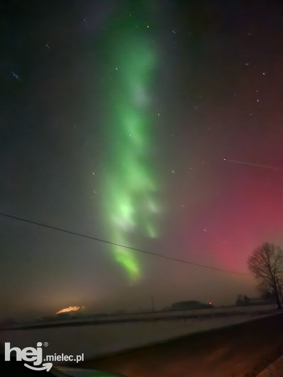Zorza polarna nad Mielcem