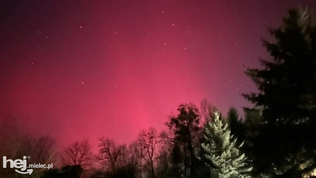 Zorza polarna nad Mielcem