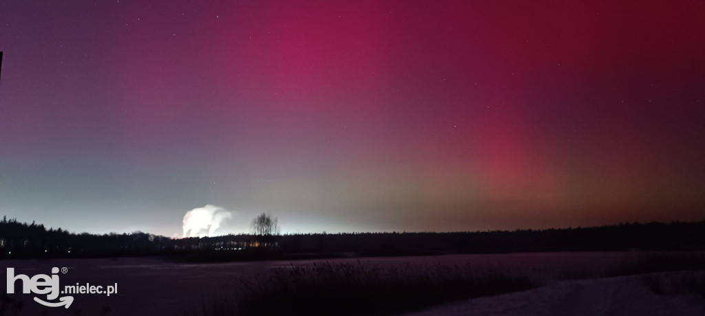 Zorza polarna nad Mielcem