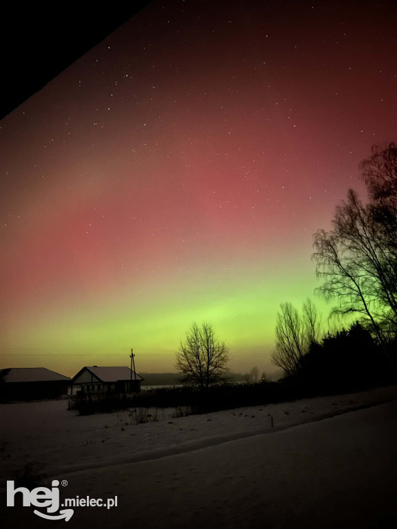 Zorza polarna nad Mielcem