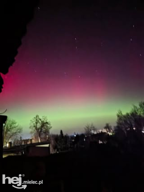 Zorza polarna nad Mielcem
