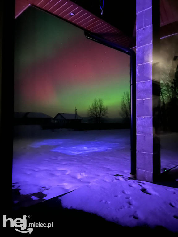 Zorza polarna nad Mielcem
