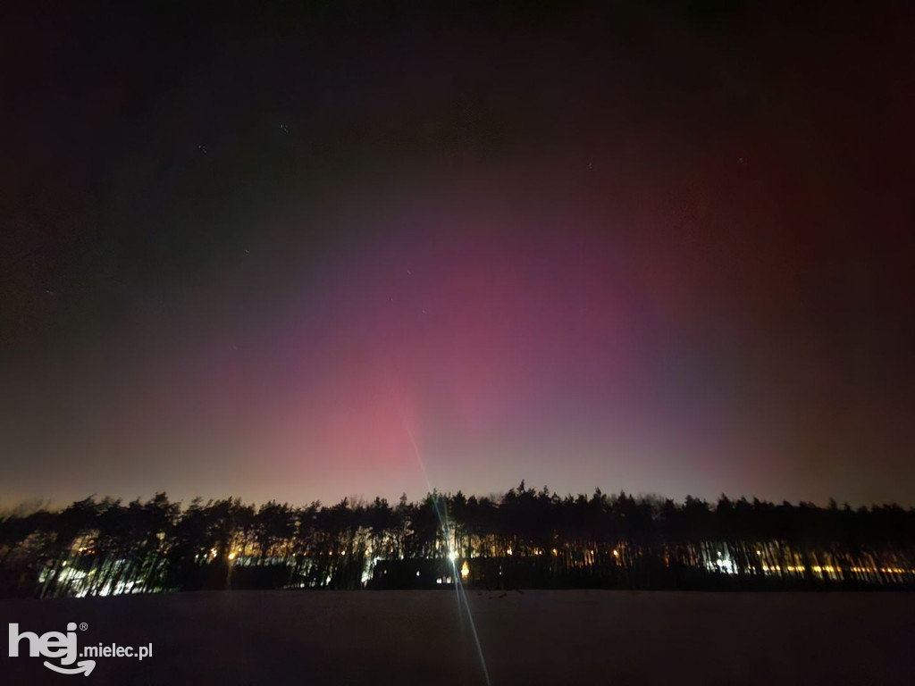 Zorza polarna nad Mielcem