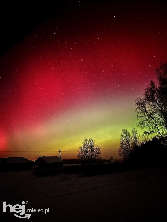 Zorza polarna nad Mielcem
