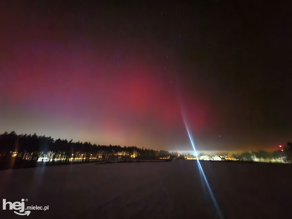 Zorza polarna nad Mielcem