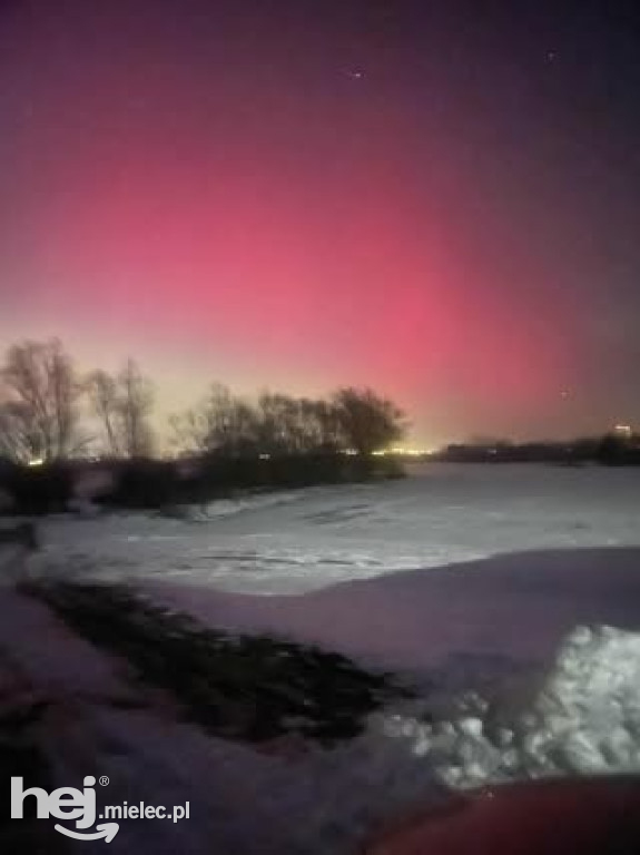 Zorza polarna nad Mielcem