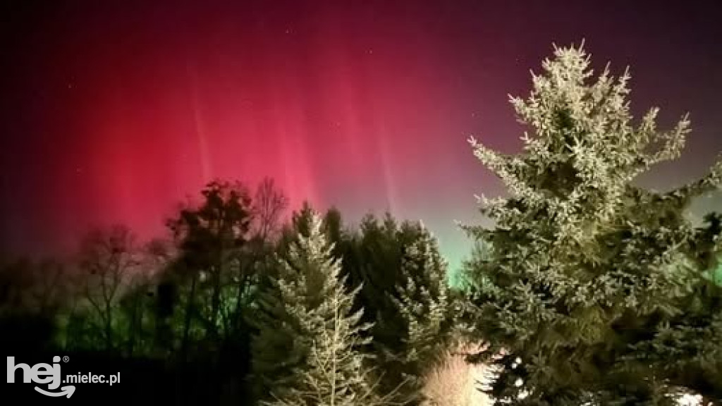 Zorza polarna nad Mielcem