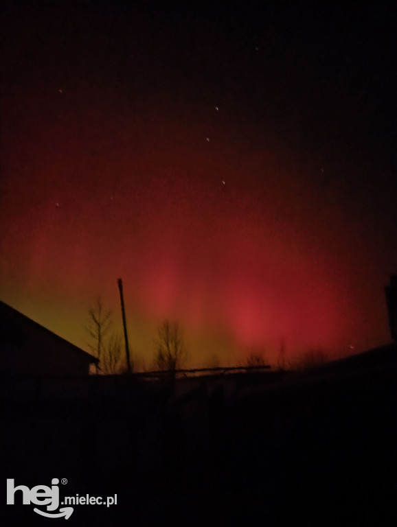 Zorza polarna nad Mielcem