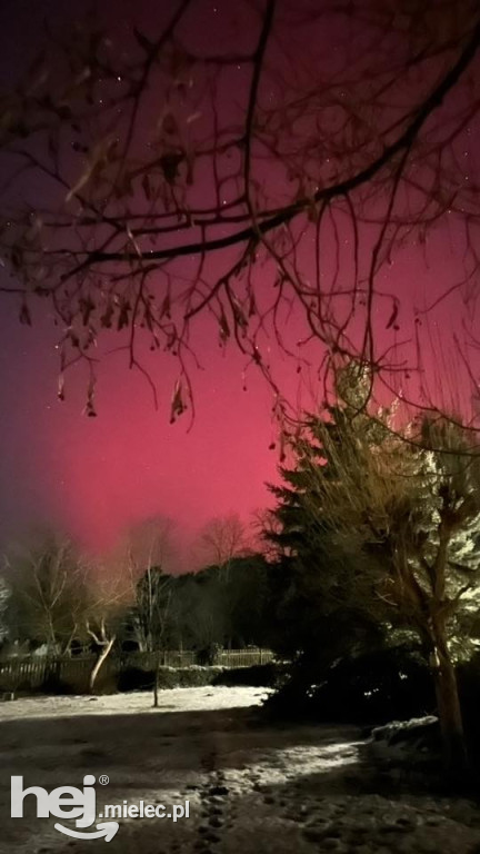 Zorza polarna nad Mielcem