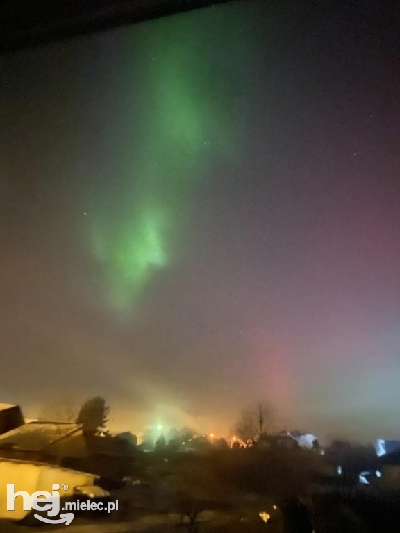 Zorza polarna nad Mielcem