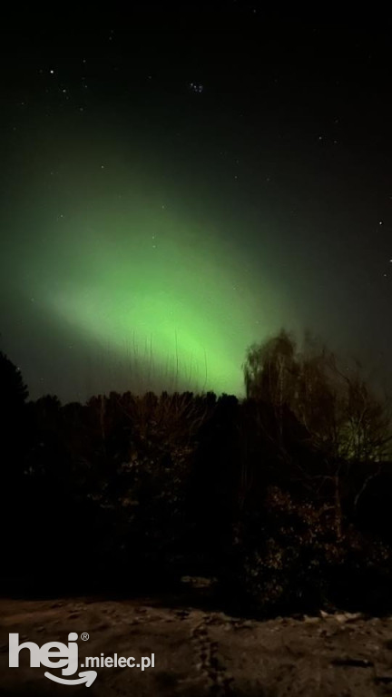 Zorza polarna nad Mielcem
