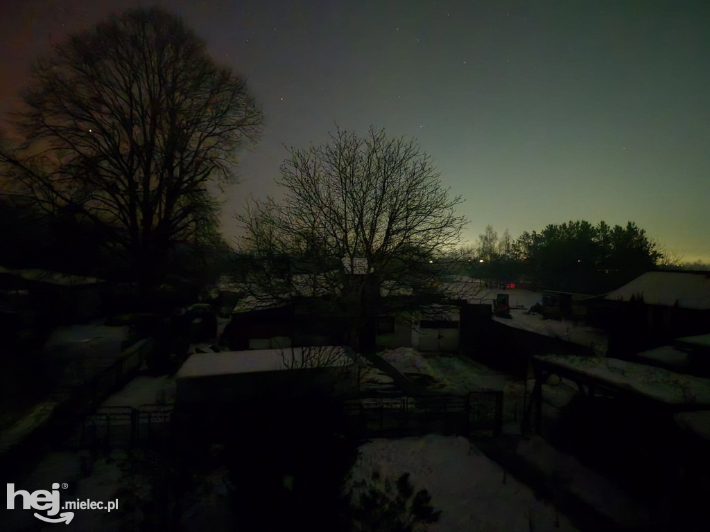 Zorza polarna nad Mielcem