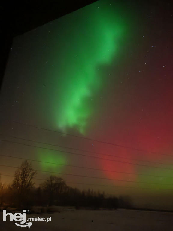 Zorza polarna nad Mielcem