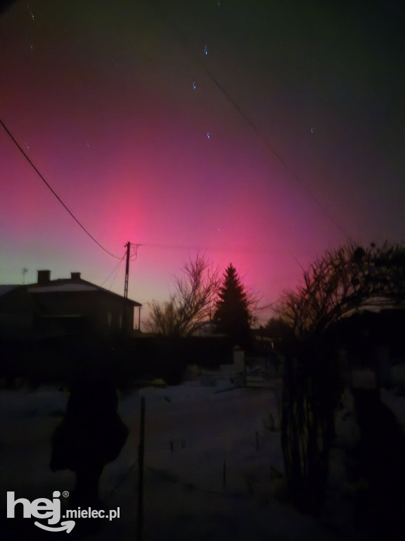 Zorza polarna nad Mielcem