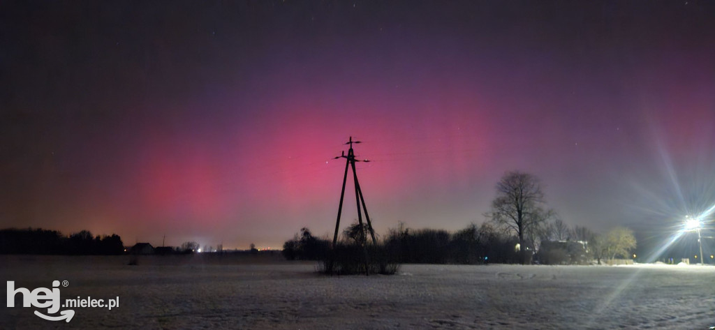 Zorza polarna nad Mielcem