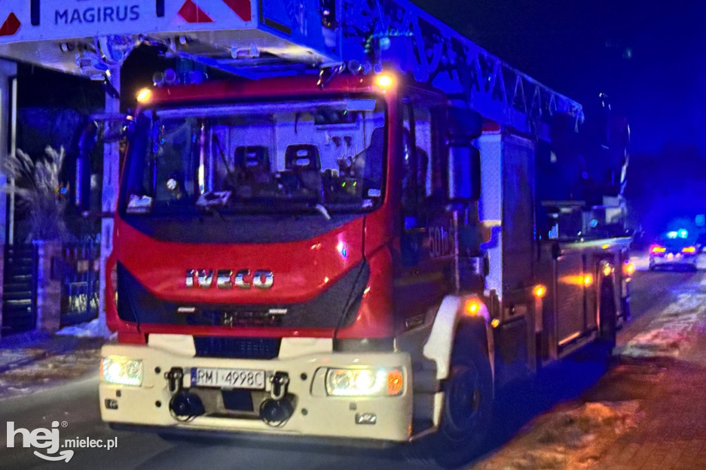 Pożar domu w Łączkach Brzeskich