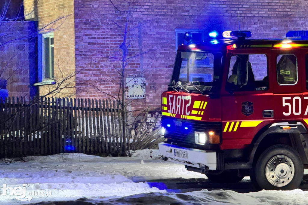 Pożar domu w Łączkach Brzeskich