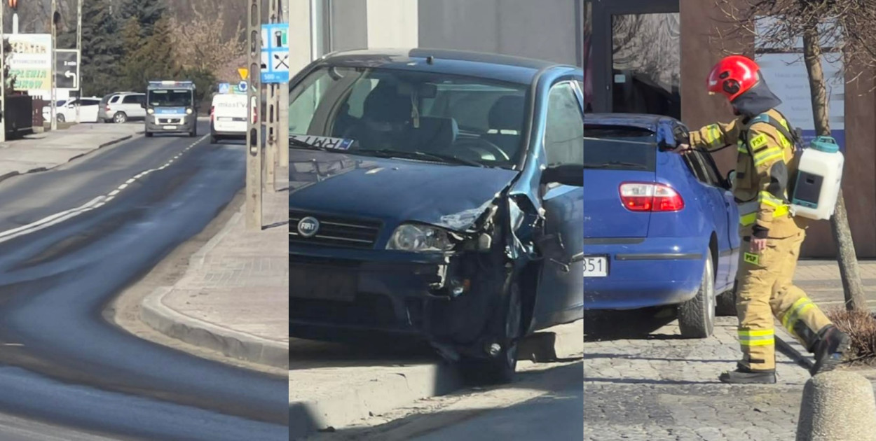 Substancja ropopochodna na ulicach starówki