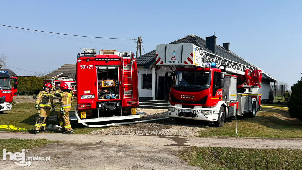Pożar domu: dwudziestu strażaków w akcji